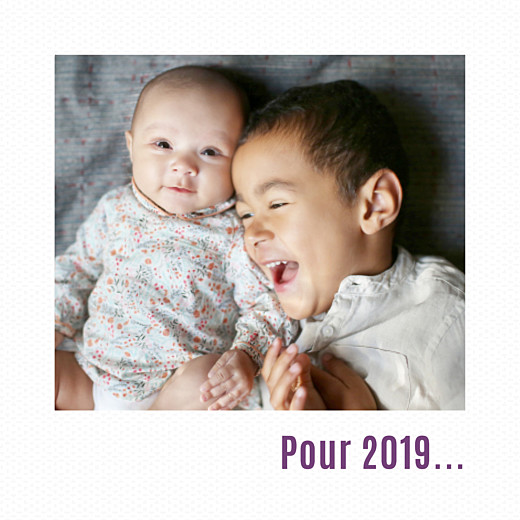 Carte de voeux Petit polaroid (triptyque) blanc Carte de voeux Petit polaroid (triptyque) blanc
