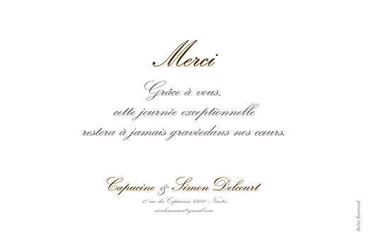 Carte de remerciement mariage Plein la vue ! (paysage) photo - Verso Carte de remerciement mariage Plein la vue ! (paysage) photo - Verso