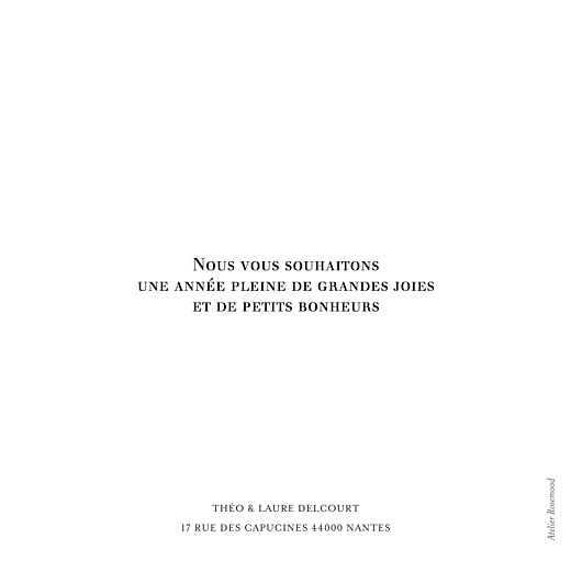 Carte de voeux Moderne chic blanc - Page 2 Carte de voeux Moderne chic blanc - Page 2
