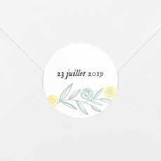 Stickers pour enveloppes naissance Douceur champêtre vert