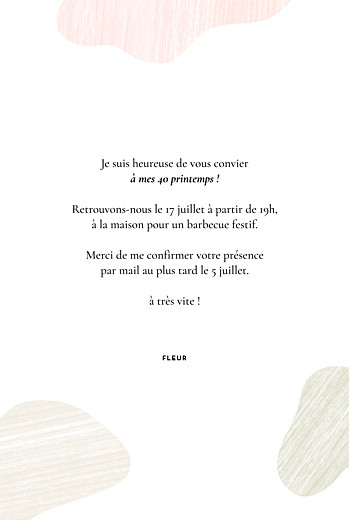 Carte D Invitation Anniversaire Adulte Galet 4 Pages Rosemood Be