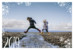 Carte de voeux Neige blanc& bleu marine - Page 1 Carte de voeux Neige blanc& bleu marine - Page 1