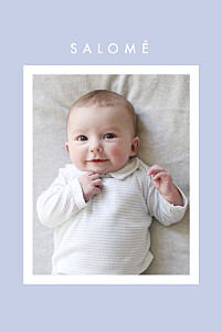 Faire-part de naissance tendance corner (dorure) bleu Faire-part de naissance tendance corner (dorure) bleu