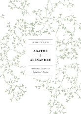 Couverture livret de messe mariage Reflets dans l'eau vert clair Couverture livret de messe mariage Reflets dans l'eau vert clair