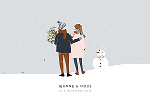 Faire-part de naissance tendance winter family (1 enfant) 1 Faire-part de naissance tendance winter family (1 enfant) 1