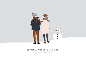 Faire-part de naissance tendance winter family (jumeaux) 1 Faire-part de naissance tendance winter family (jumeaux) 1