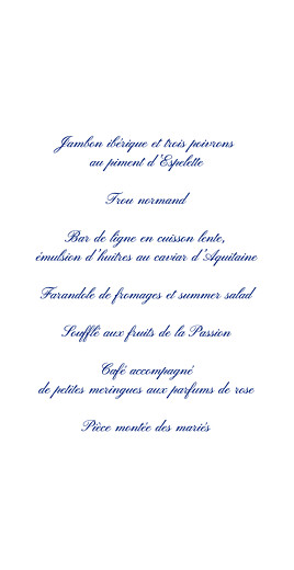 Menu de mariage Élégant blanc - Page 3 Menu de mariage Élégant blanc - Page 3