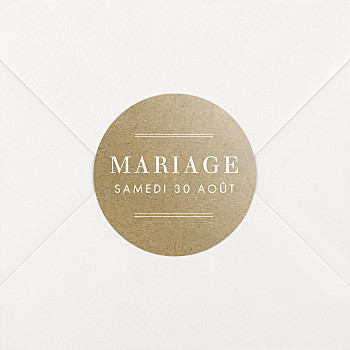 Stickers pour enveloppes mariage l'essentiel kraft Stickers pour enveloppes mariage l'essentiel kraft