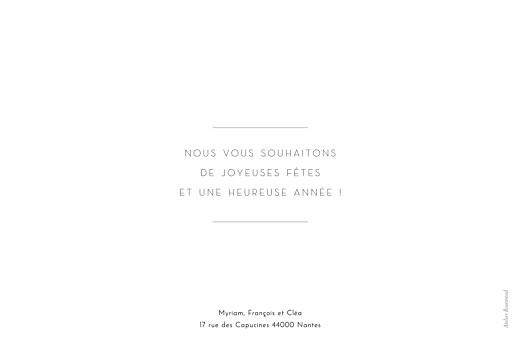 Carte de voeux Cadre paysage (dorure) blanc - Verso Carte de voeux Cadre paysage (dorure) blanc - Verso
