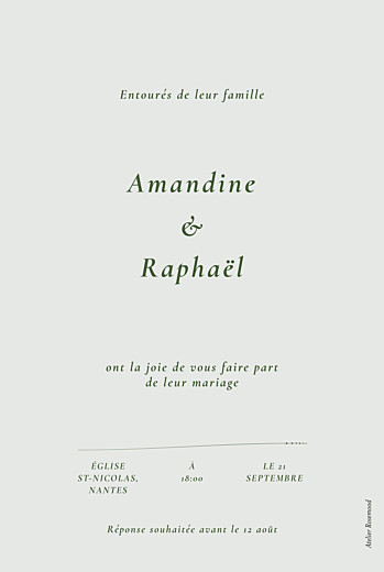 Faire-part de mariage Joli sous-bois vert - Page 2 Faire-part de mariage Joli sous-bois vert - Page 2