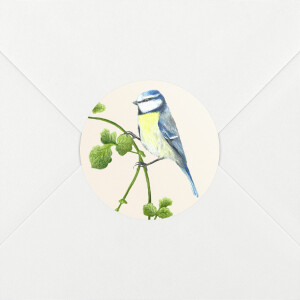 Stickers pour enveloppes mariage Mélopée mésange