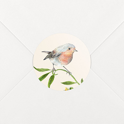 Stickers mariage mélopée rouge-gorge Stickers mariage mélopée rouge-gorge
