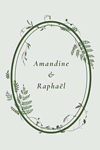 Carton d'invitation mariage vert joli sous-bois (portrait) vert Carton d'invitation mariage vert joli sous-bois (portrait) vert