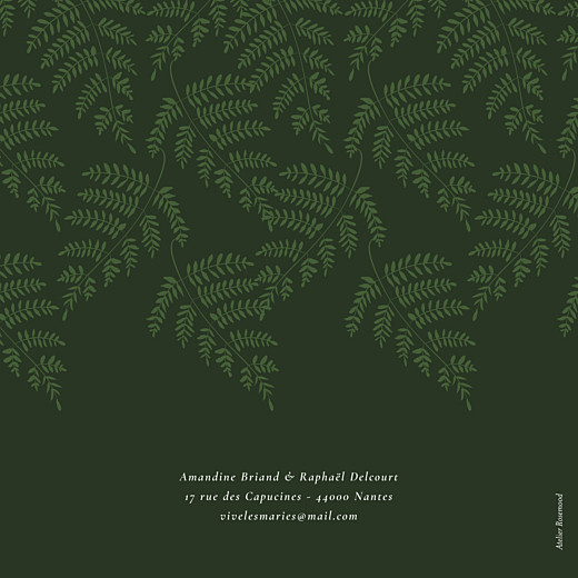 Faire-part de mariage Joli sous-bois (4 pages) vert - Page 4 Faire-part de mariage Joli sous-bois (4 pages) vert - Page 4