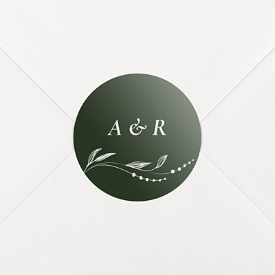 Stickers mariage joli sous-bois vert Stickers mariage joli sous-bois vert