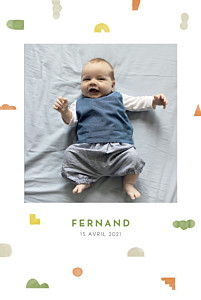 Faire-part de naissance orange totem orange Faire-part de naissance orange totem orange
