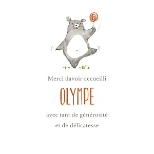 Carte de remerciement la petite ronde des animaux blanc Carte de remerciement la petite ronde des animaux blanc