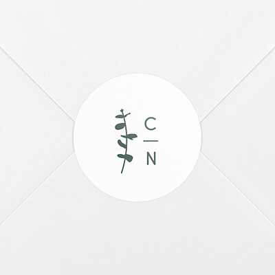 Stickers mariage eucalyptus blanc Stickers mariage eucalyptus blanc
