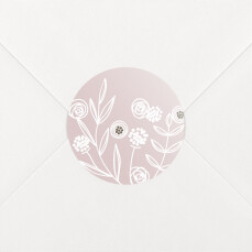 Stickers pour enveloppes baptême Douceur champêtre rose
