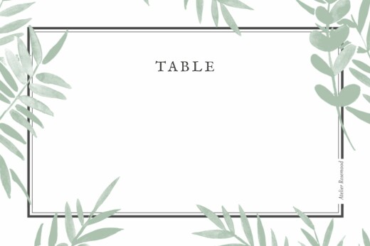 Marque-table mariage Feuillage vert - Page 1