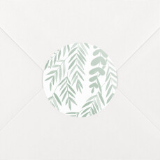 Stickers pour enveloppes mariage Feuillage vert