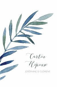 Carton réponse mariage blanc belle saison bleu Carton réponse mariage blanc belle saison bleu