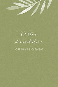 Carton d'invitation mariage vert belle saison bleu Carton d'invitation mariage vert belle saison bleu