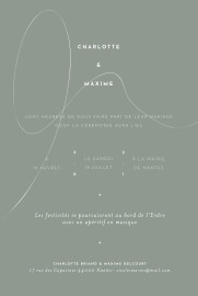 Faire-part de mariage Le Fil vert