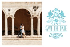 Save the Date Papel picado turquoise