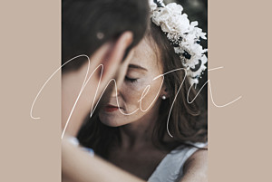 Carte de remerciement mariage gris le fil beige Carte de remerciement mariage gris le fil beige