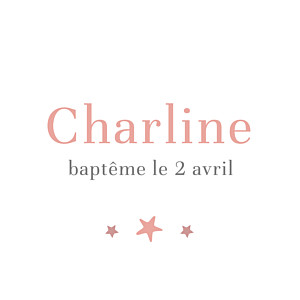 Etiquette de baptême liberty étoile rose Etiquette de baptême liberty étoile rose