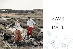 Save the date sequins photo bleu Save the date sequins photo bleu