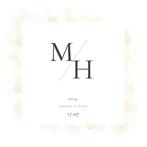 Faire-part de mariage jaune sequins jaune Faire-part de mariage jaune sequins jaune