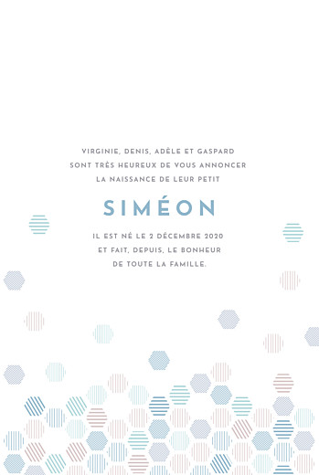 Faire-part de naissance Hexagone 4 pages bleu - Page 3 Faire-part de naissance Hexagone 4 pages bleu - Page 3
