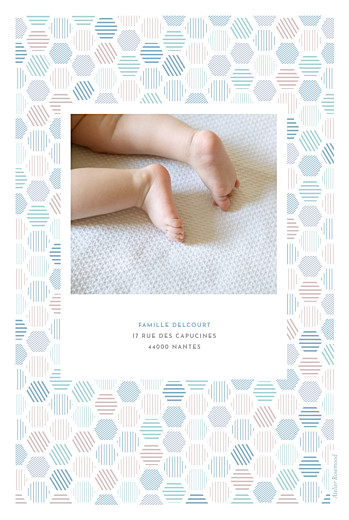 Faire-part de naissance Hexagone 4 pages bleu - Page 4 Faire-part de naissance Hexagone 4 pages bleu - Page 4