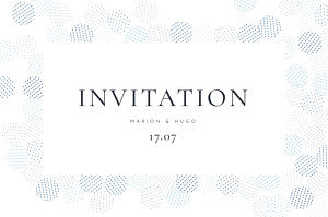 Carton d'invitation mariage sequins bleu Carton d'invitation mariage sequins bleu