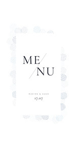 Menu de mariage classique sequins (4 pages) bleu Menu de mariage classique sequins (4 pages) bleu
