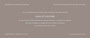 Faire-part de mariage marron chic panoramique taupe Faire-part de mariage marron chic panoramique taupe