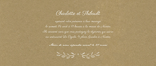 Faire-part de mariage Poème (panoramique) kraft - Page 3 Faire-part de mariage Poème (panoramique) kraft - Page 3