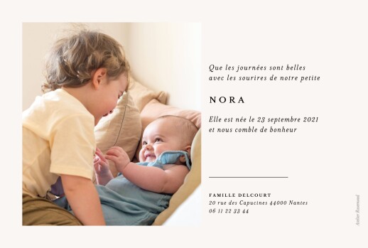 Faire-part de naissance Jeune pousse beige - Page 2 Faire-part de naissance Jeune pousse beige - Page 2