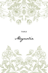 Marque-table mariage classique psyché vert Marque-table mariage classique psyché vert