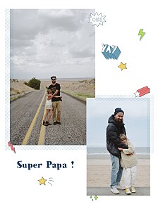 Affichette super family (portrait) blanc Affichette super family (portrait) blanc