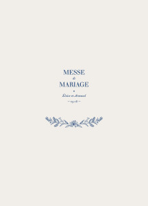 Livret de messe mariage Nature chic bleu Livret de messe mariage Nature chic bleu
