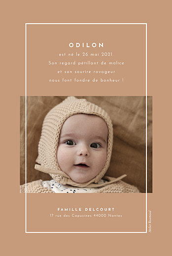 Faire-part de naissance Nuance graphique portrait brun - Page 2 Faire-part de naissance Nuance graphique portrait brun - Page 2