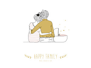 Affichette lovely family (baby) fille Affichette lovely family (baby) fille