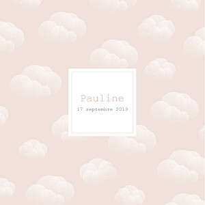 Faire-part de naissance orange brume (dorure) poudre Faire-part de naissance orange brume (dorure) poudre