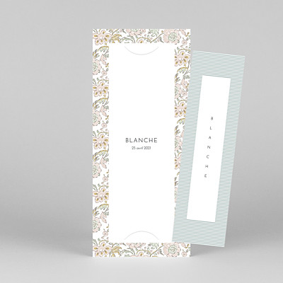 Faire-part de naissance design indiennes (marque-page) rose Faire-part de naissance design indiennes (marque-page) rose