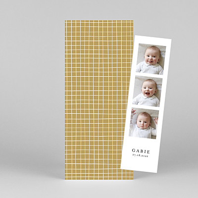 Faire-part de naissance jaune catelle (marque-page) jaune Faire-part de naissance jaune catelle (marque-page) jaune