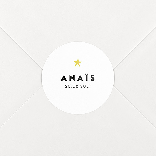 Stickers Naissance Rayures pastel blanc - Vue 2 Stickers Naissance Rayures pastel blanc - Vue 2