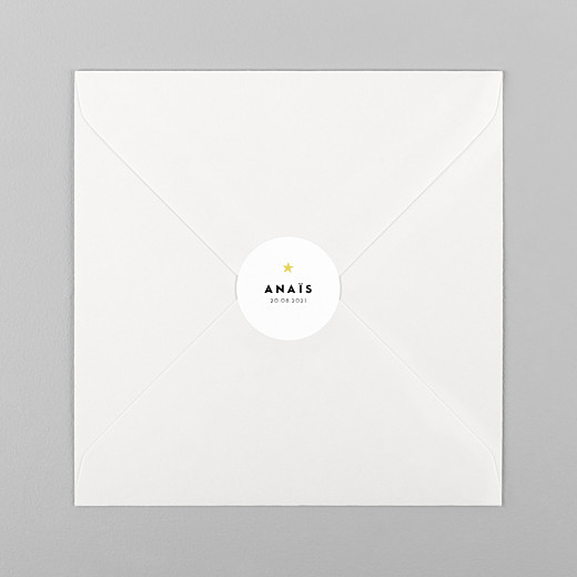 Stickers Naissance Rayures pastel blanc - Vue 1 Stickers Naissance Rayures pastel blanc - Vue 1